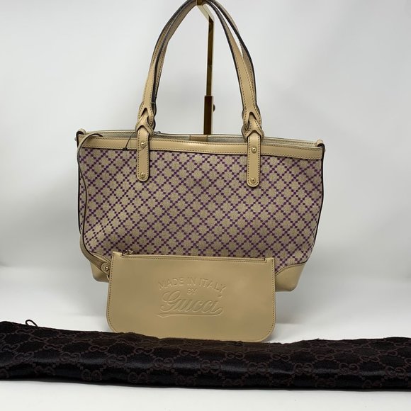 Authentic GUCCI With pouch Diamante Tote Bag - Picture 2 of 14